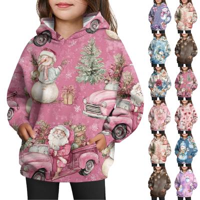 Girls' Hooded Tie-Dye Sweatshirt - Pullover Print Top