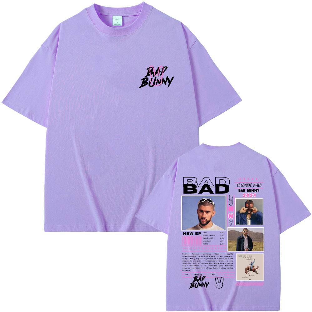 Rapper Bad Bunny Nadie Sabe Lo Que Va A Pasar Manana Music Album Graphic T-shirts Men Women Hip Hop Vintage Oversized T Shirts