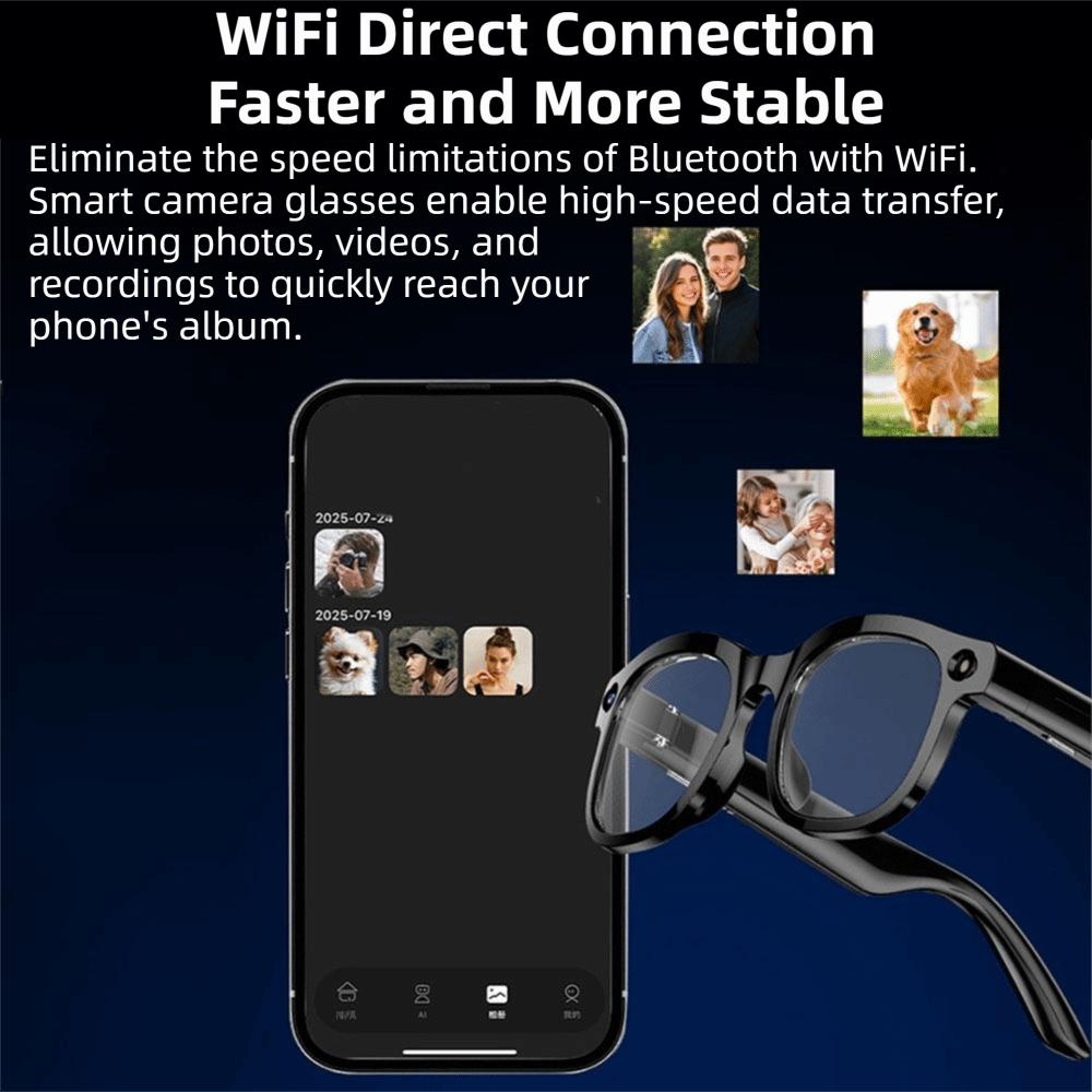 Wearable Tech Smart AI Glasses Real-time Translation Intelligent Eye Glasses Listening To Music