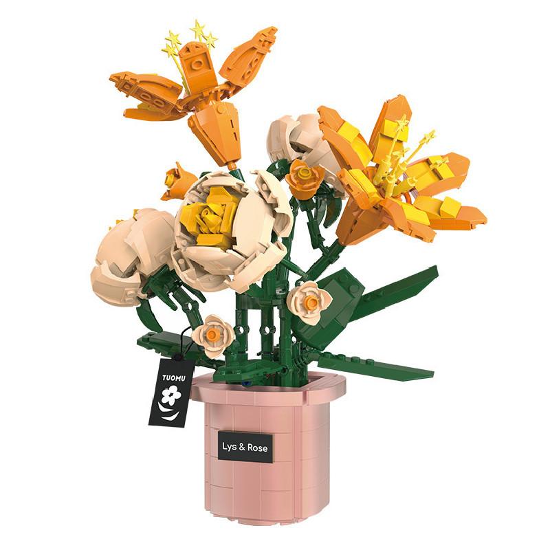 Succulent Plastic Plant Building Blocks For Children Educational Play And Decor