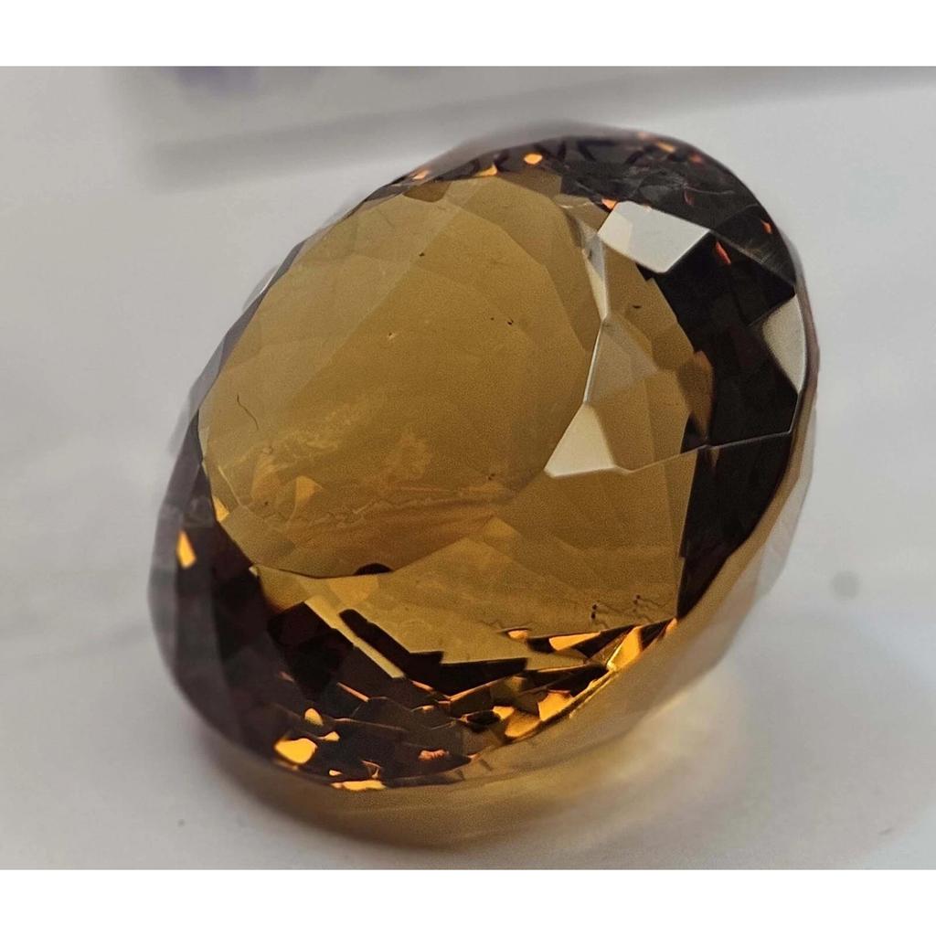Beautiful Imperial Topaz Round Cut 229.45 Ct Certified Loose Gemstone