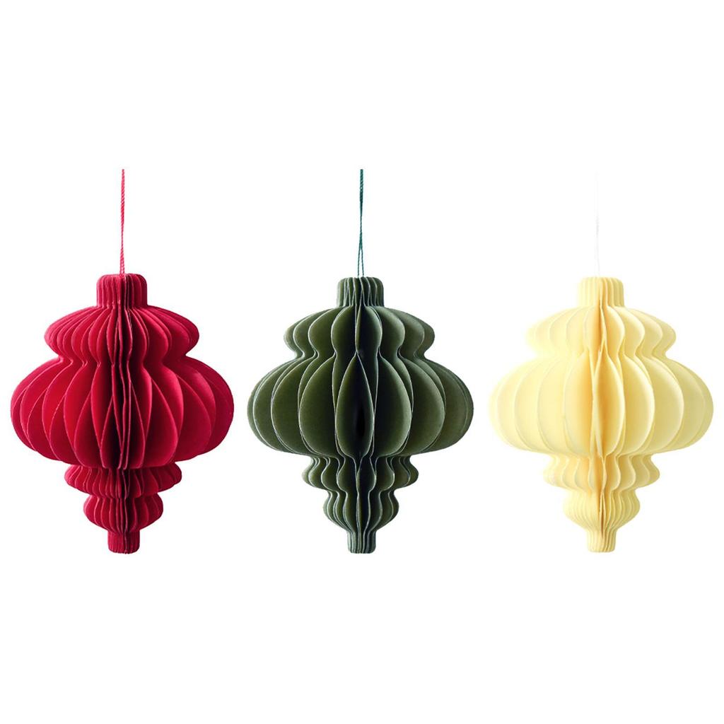 New Year Honeycomb Pendant Reusable Decorative Christmas Honeycomb Ornament for Outside Indoor Festive Porch Celebration