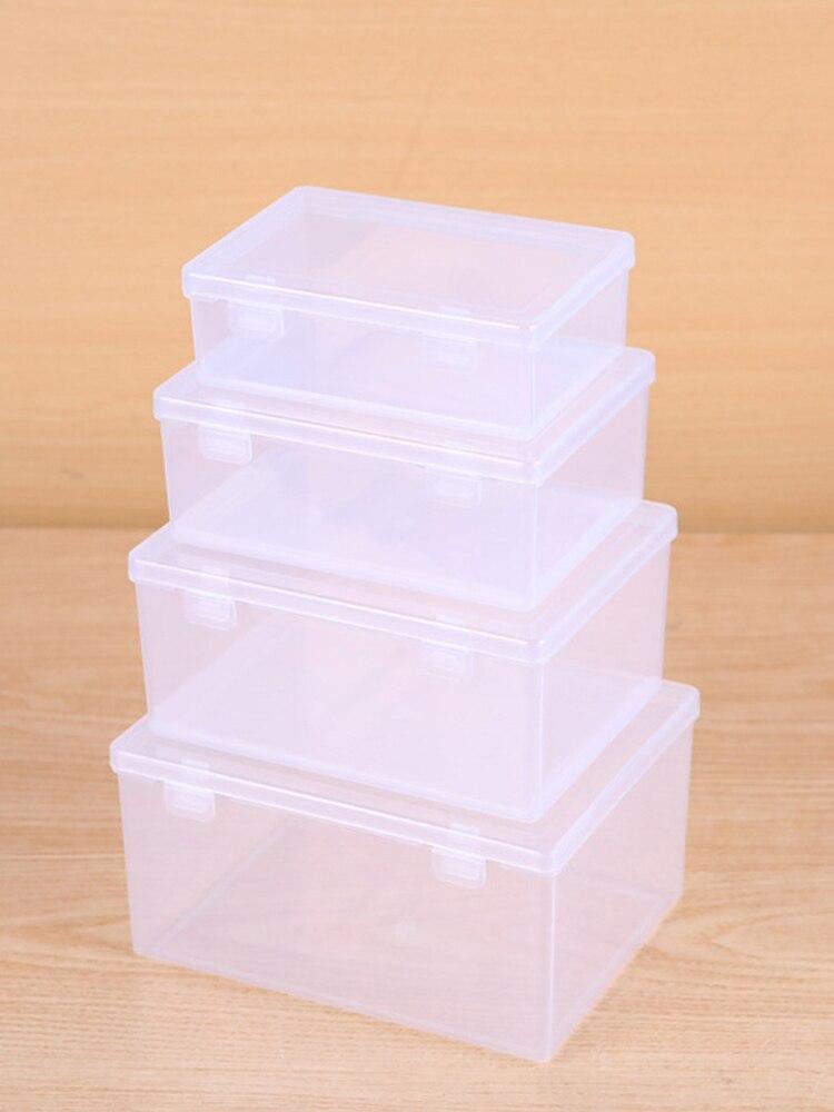 

1 шт. прозрачный полипропиленовый двойной застегивающийся прозрачный дисплейный ящик для ювелирных изделий контейнер для ювелирных изделий шкатулка для ювелирных изделий искусство DIY детали ящик для хранения инструментов Small size белый