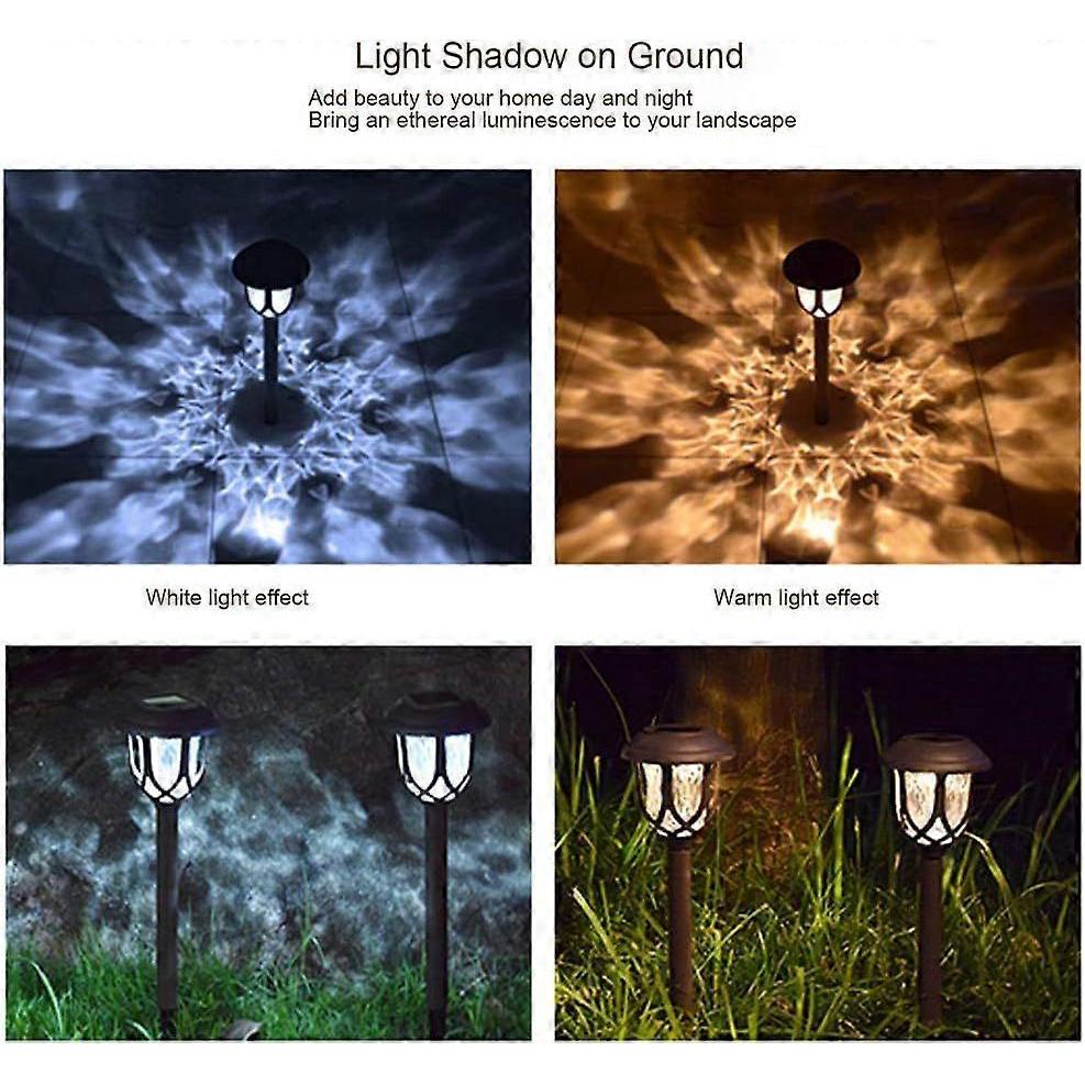 SCSYV 10 Pack Solar Lights Outdoor Decorative, Solar Pathway Lights Outdoor, Solar Powered Garden Yard Lights for Walkway Sidewalk Driveway.