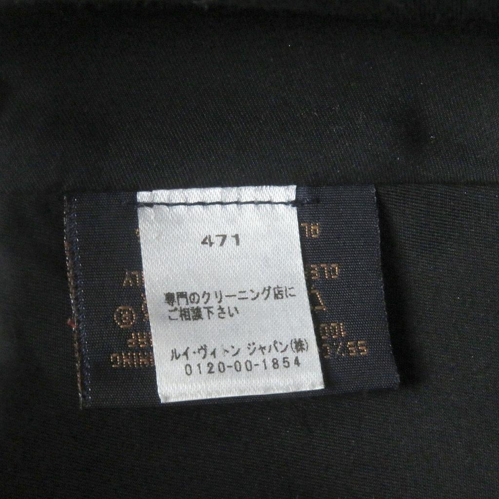 Great LOUIS VUITTON cap Cap Monogram Shadow All Leather Baseball black Cowhide Used