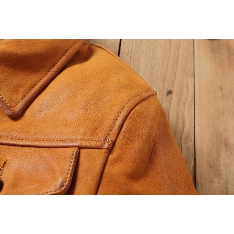 Chinese Size Uncoated Frosted Natural Cowhide Men Leather Jacket Soft Short Slim Fit Vintage Genuine Leather Coat Autumn