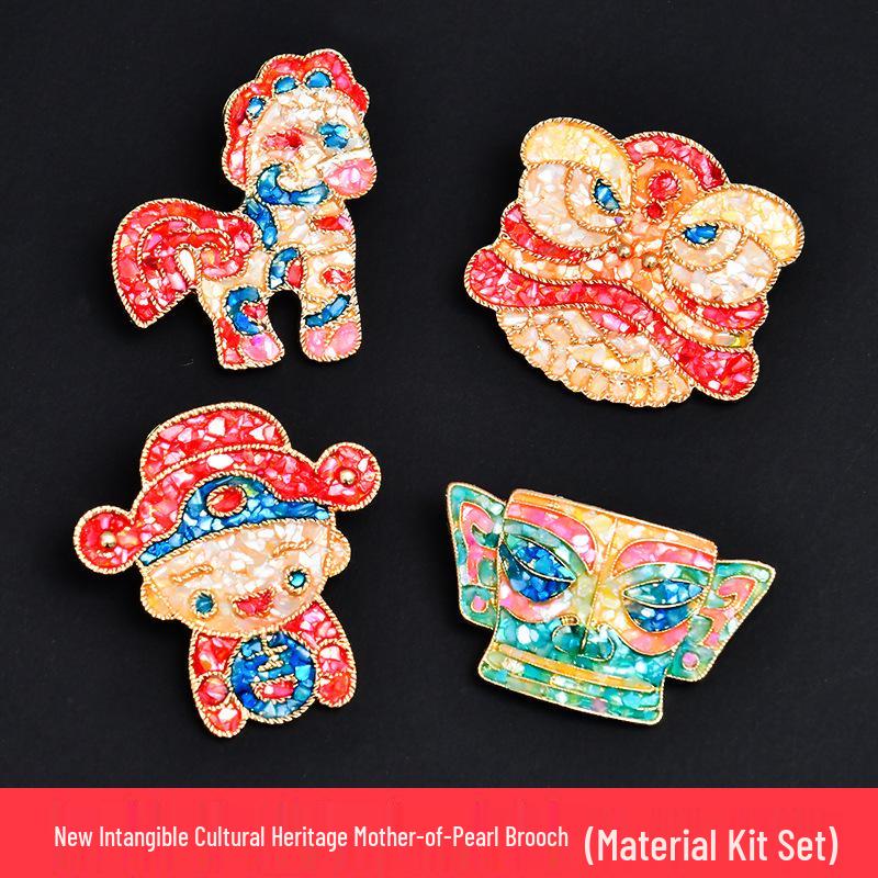 DIY Perlmutt Brooch Haarnadel Set: Schmetterlingsbasis für handgemachtes Drachenbootfest-Geschenk