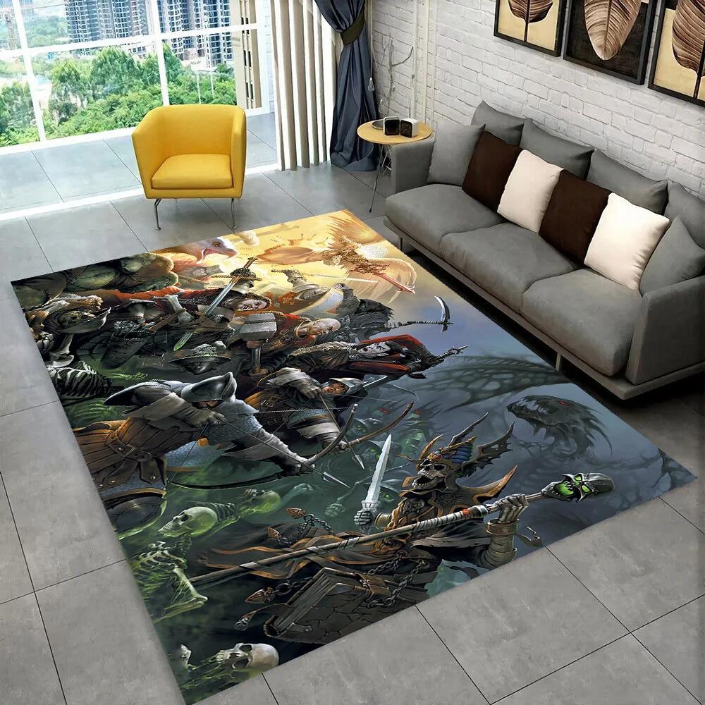 Heroes of Might and Magic Retro Game Area Rug,Carpet for Home Living Room Bedroom Sofa Doormat Decor,kid play Non-slip Floor Mat