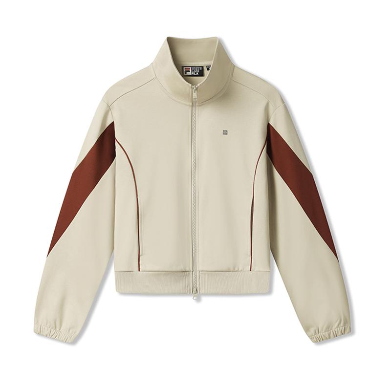 

New FILA WHITE Jackets Women s Tide Foam Gray GY F11W533501F-GY 165/84A/M