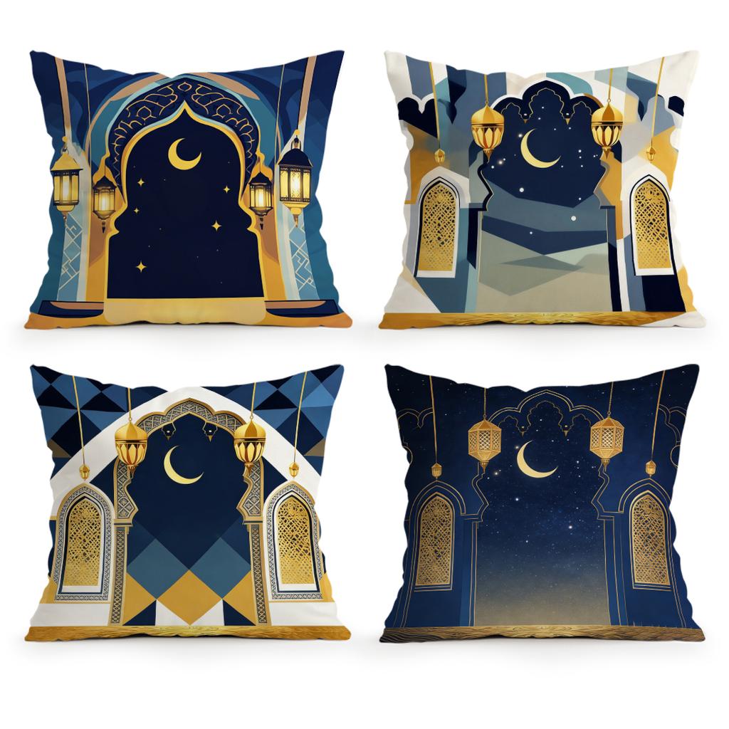 Islamic Architecture Pillowcase Printed Polyester 40/45/50Cm Throw Pillowcover Decorative Sofa Cushion Pillowslip Home Decor