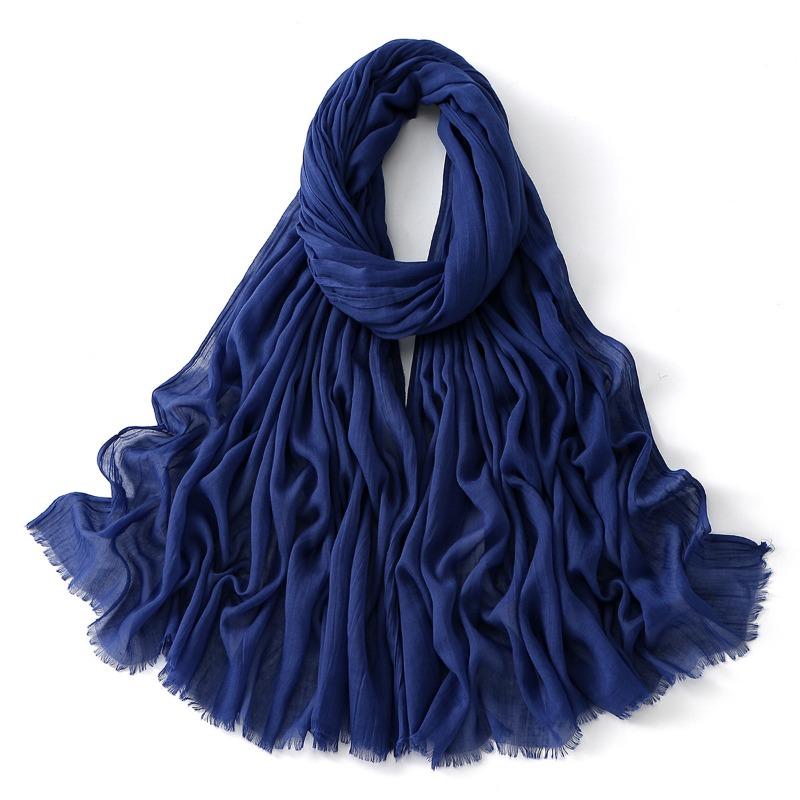 Summer new light and breathable large size scarf hot-selling popular solid color simple and versatile ethnic headscarf women
