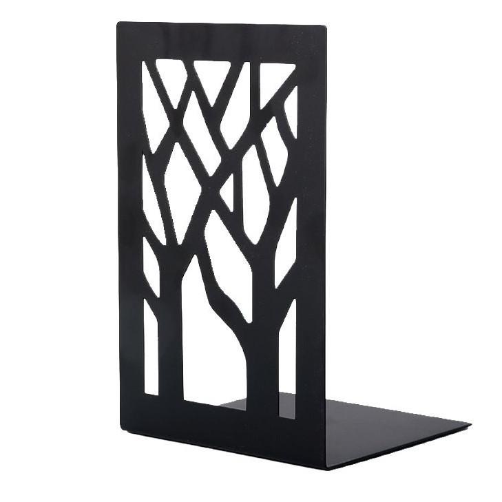 Creative Wrought Iron Metal Book Storage Rack and Personalized Hollowed-Out Bookends
