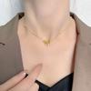 Women's Set Gold Necklace Bracelet Bows Elegant Gift