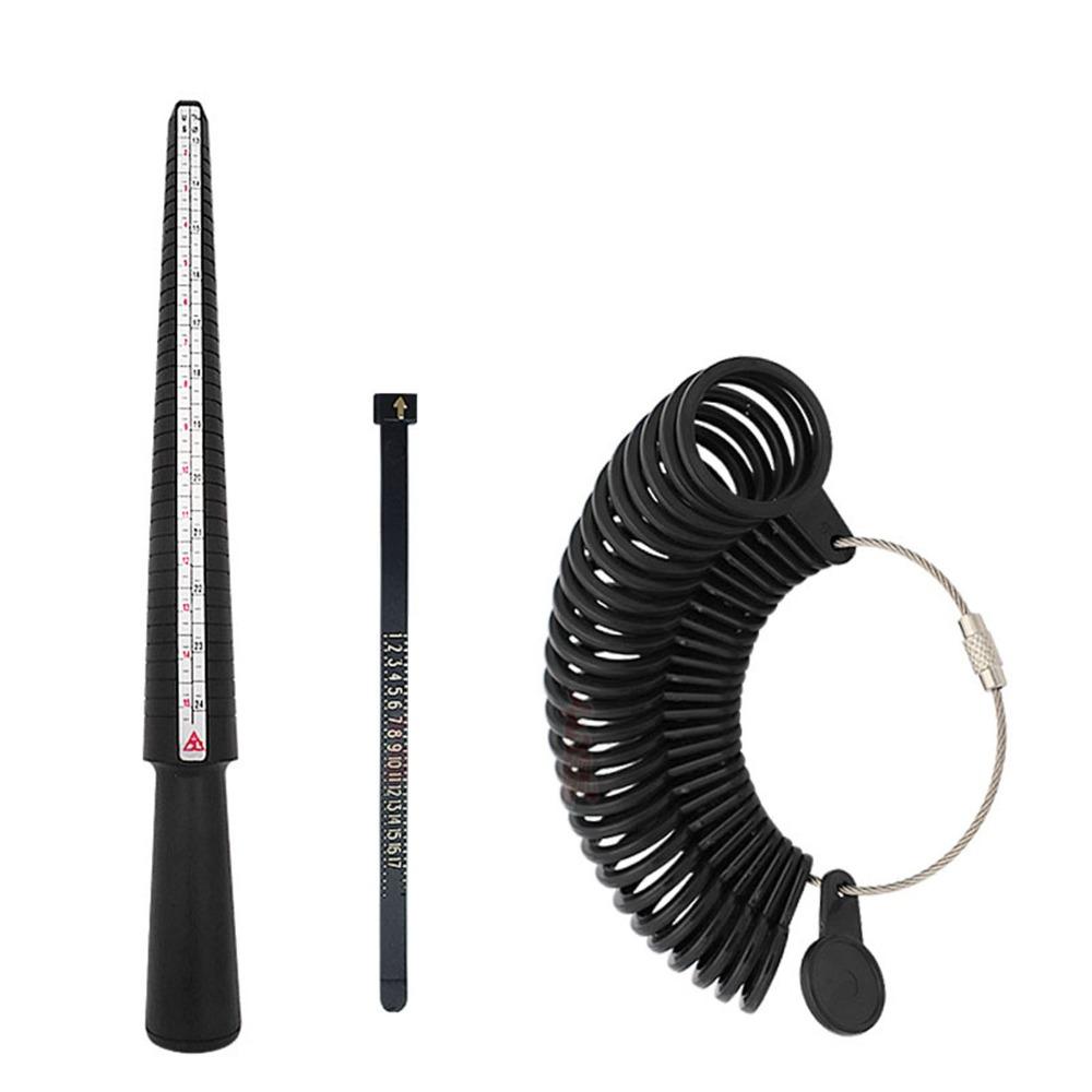 3 Stück US-Größe Ringmaßwerkzeug Klare Skala Fingermaß Wiederverwendbares Ringgrößenmesswerkzeug Ringgrößenbestimmung