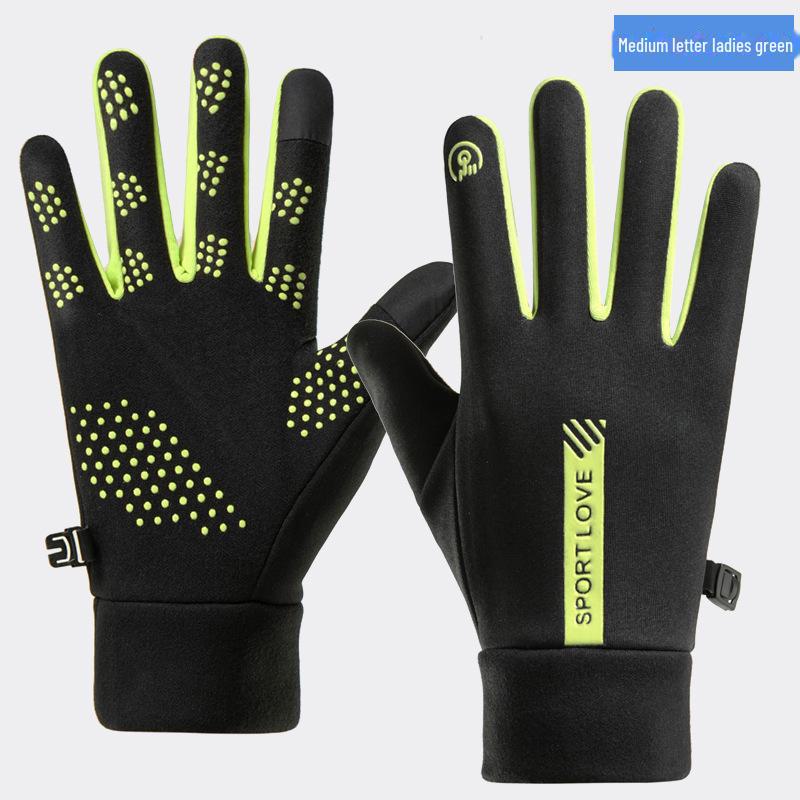 Mănuși de iarnă unisex din catifea: Rezistent la vânt, Cald, Compatibil cu ecran tactil, Antiderapant pentru ciclism, condus și sporturi în aer liber