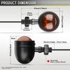 Motorcycle Turn Lights 2pcs Mini Round Running Lights For Motorcycle Turn Single Wire Motorcycle Indicator Parts For Day And