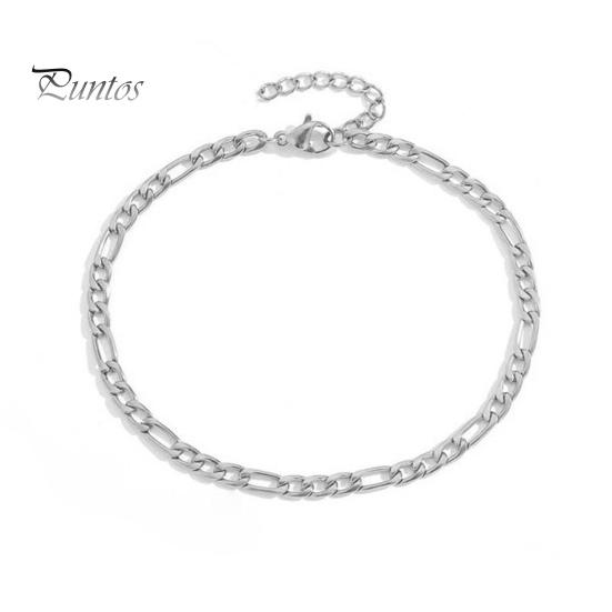 Kvinner Anklet Titanium Stålkjede Strand Anklet Justerbar lengde Fint utførelse Anklet Smykkegave