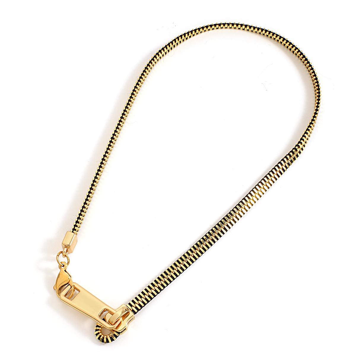 

Flashbuy Trendy Zipper Pendant Necklace Stainless Steel Unisex Statement Jewelry Gold Silver Color Hip Hop Popular Accessory