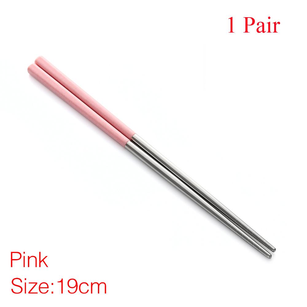 

Portable Cooking Tool Reusable Wheat Straw Chopsticks Dinnerware Kitchen & Dining Utensils 19CM рожевий