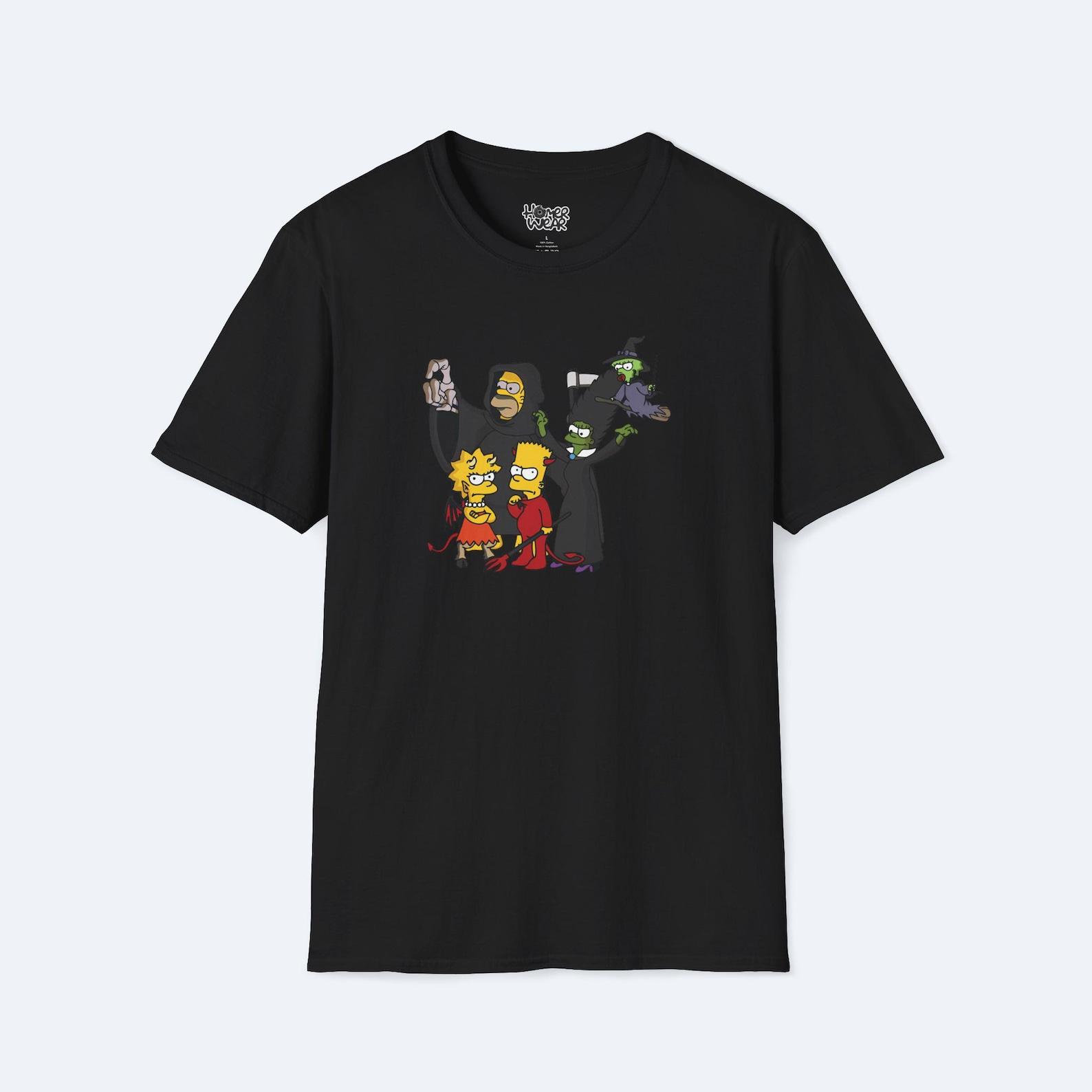 The Simpsons Halloween Black T-Shirt, Unisex Tee, Graphic Tee, Halloween Costume Shirt, TV Show Merch XL