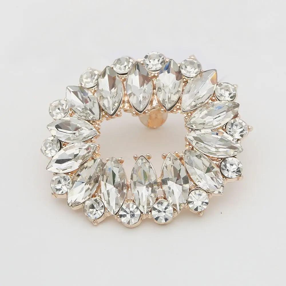 Women Lady High Heel Shoe Clips Rhinestones Crystal Shiny Decorative Clips Charm Buckle Bride Shoes Charms Jewelry Decorations