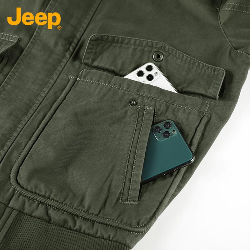 Jeep Men's Retro Stand-Collar Casual Jacket