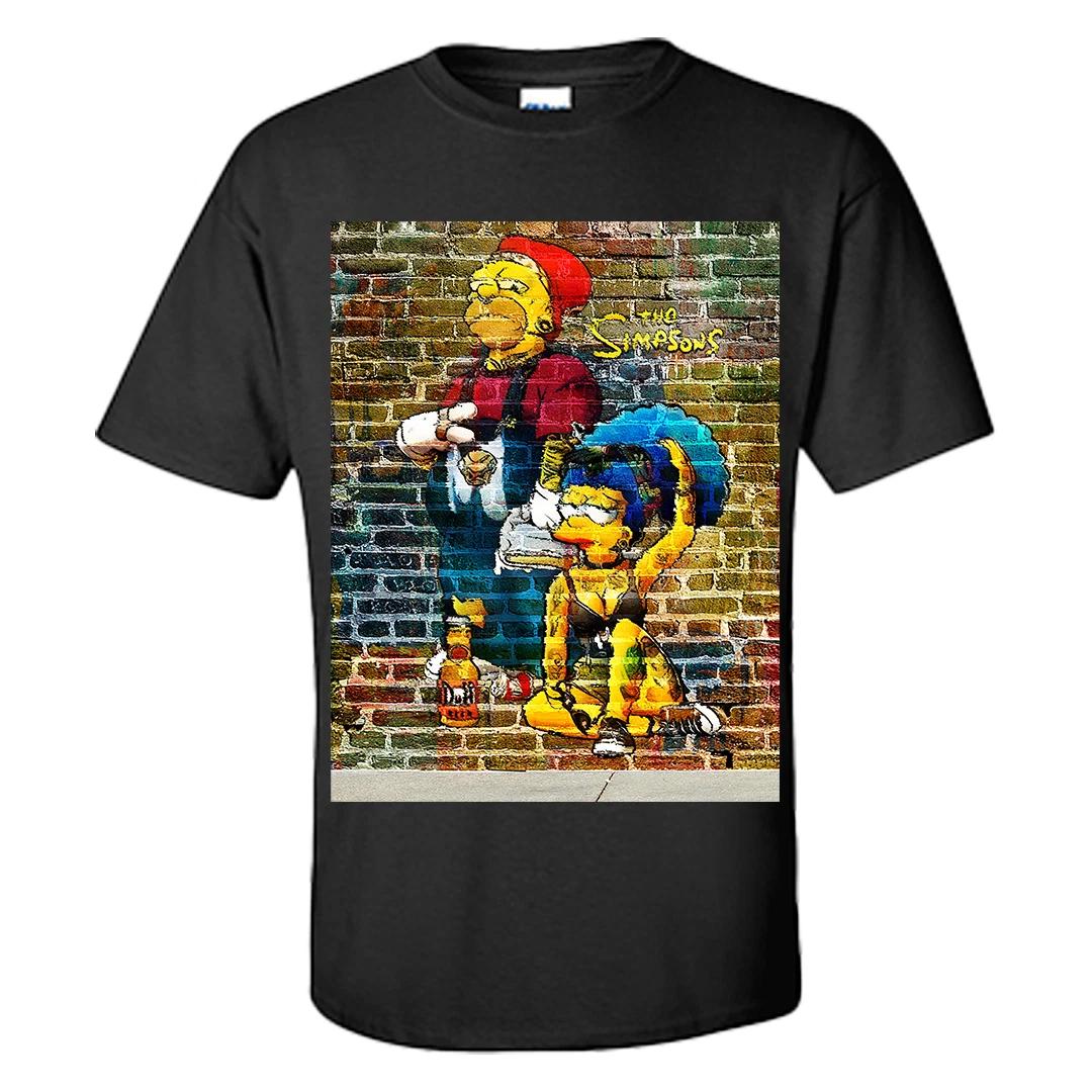 The Simpsons T Shirt Simpsons Homer and Marge Graffiti Shirt S-XXXL S