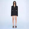 Elegant Designer Hollowed-Out Waist Slim-Fit One-Button Little Black Suit Dress