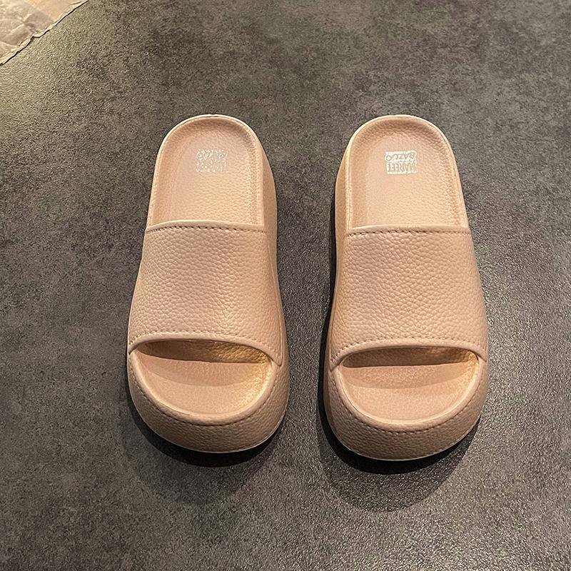 

Дизайнерские летние массивные женские тапочки, модные элегантные шлепанцы на платформе с открытым носком, женские шлепанцы Casaul, уличные пляжные сандалии Size 36(foot 23cm) розовый