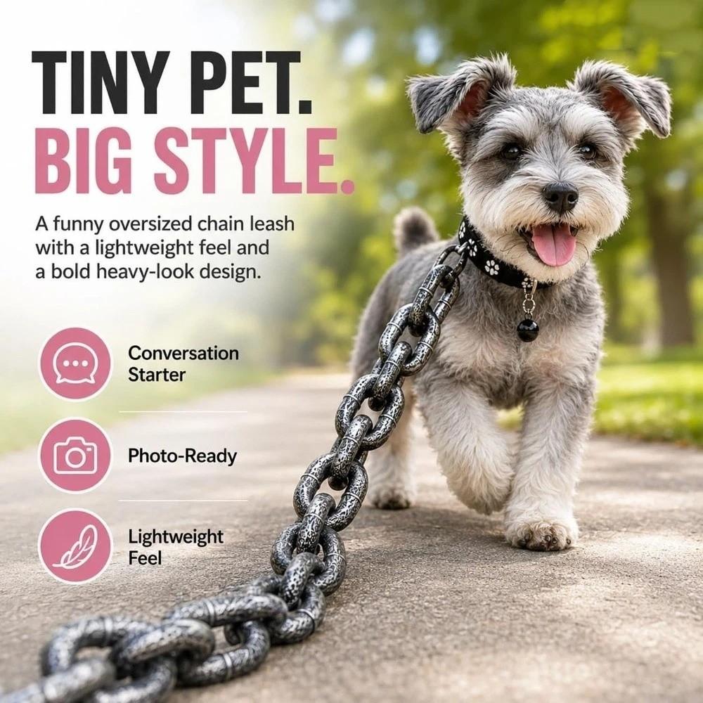 Lightweight Simulated Giant Chain Pet Leash Plastic Dog Traction Rope Halloween Props