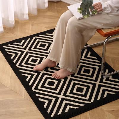 Tapete Clássico Xadrez à Prova de Poeira Lavável à Máquina Tapete para Porta de Entrada Tapete para Quarto Corredor Tapete Antiderrapante Casa