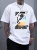 Mens Tshirt  Pure Cotton Material Summer Style Printed with Zshaped Pattern Shortsleeved Tshirt  Simple Yet Fashionable