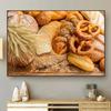 Pintura en lienzo con temática de cocina de trigo, imágenes de comida en la pared para decoración de habitación de cocina, carteles e impresiones en lienzo de pan, arte de pared