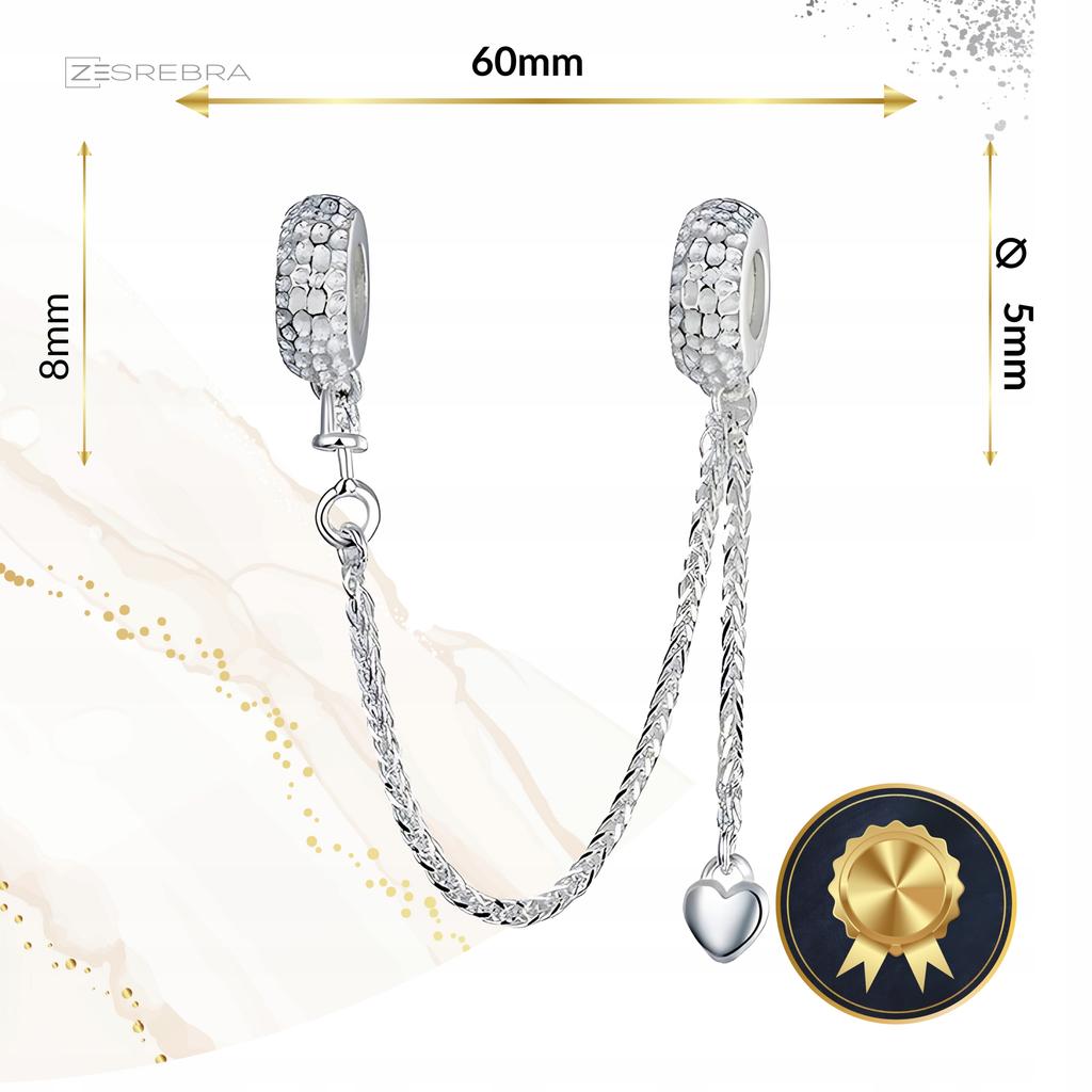 Charms Chain Security 925 Zircons Charms Pr 925