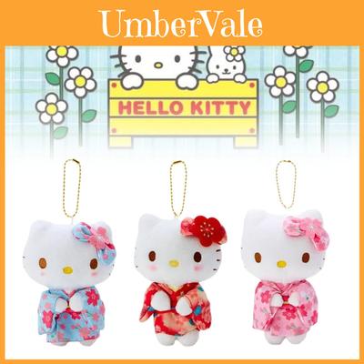 Adorable Hello Kitty Plush Doll Keychain With Japanese Kimono Design In Multiple Colors