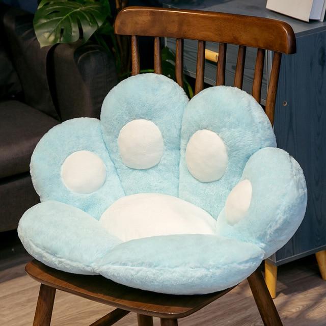 Armchair Seat Cat Paw Cushion for Office Dining Chair Desk Seat Backrest Pillow Office Seats Massage Cat Plush Cartoons Cushion