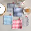 Plaid Double-Layer Fabric Mug Coaster