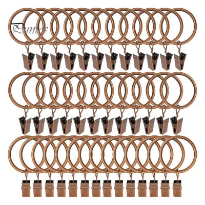 10 peças de argolas de cortina com clipes de ferro polido, sem necessidade de ferramentas, design de encaixe, grampos de cortina fáceis de usar com ganchos, acessórios de cortina para banheiro