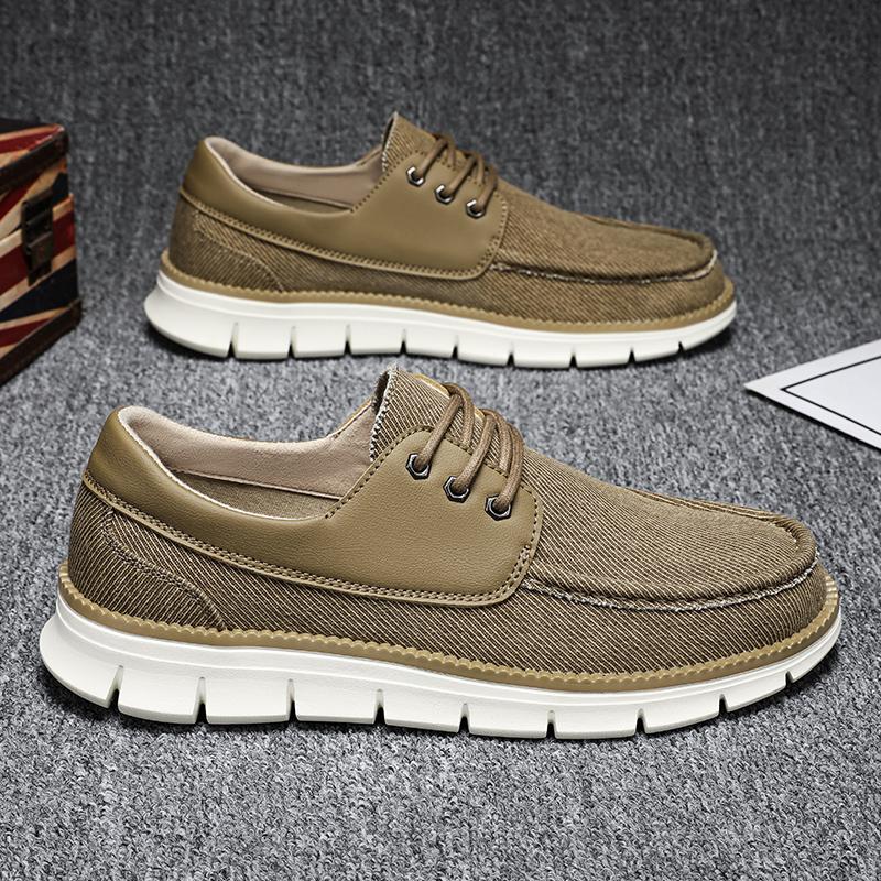 Fashion Men's Casual Shoes Canvas Breathable Loafers New Male Comfortable Outdoor Walking Shoes Classic Men Shoes Large Size Sneakers