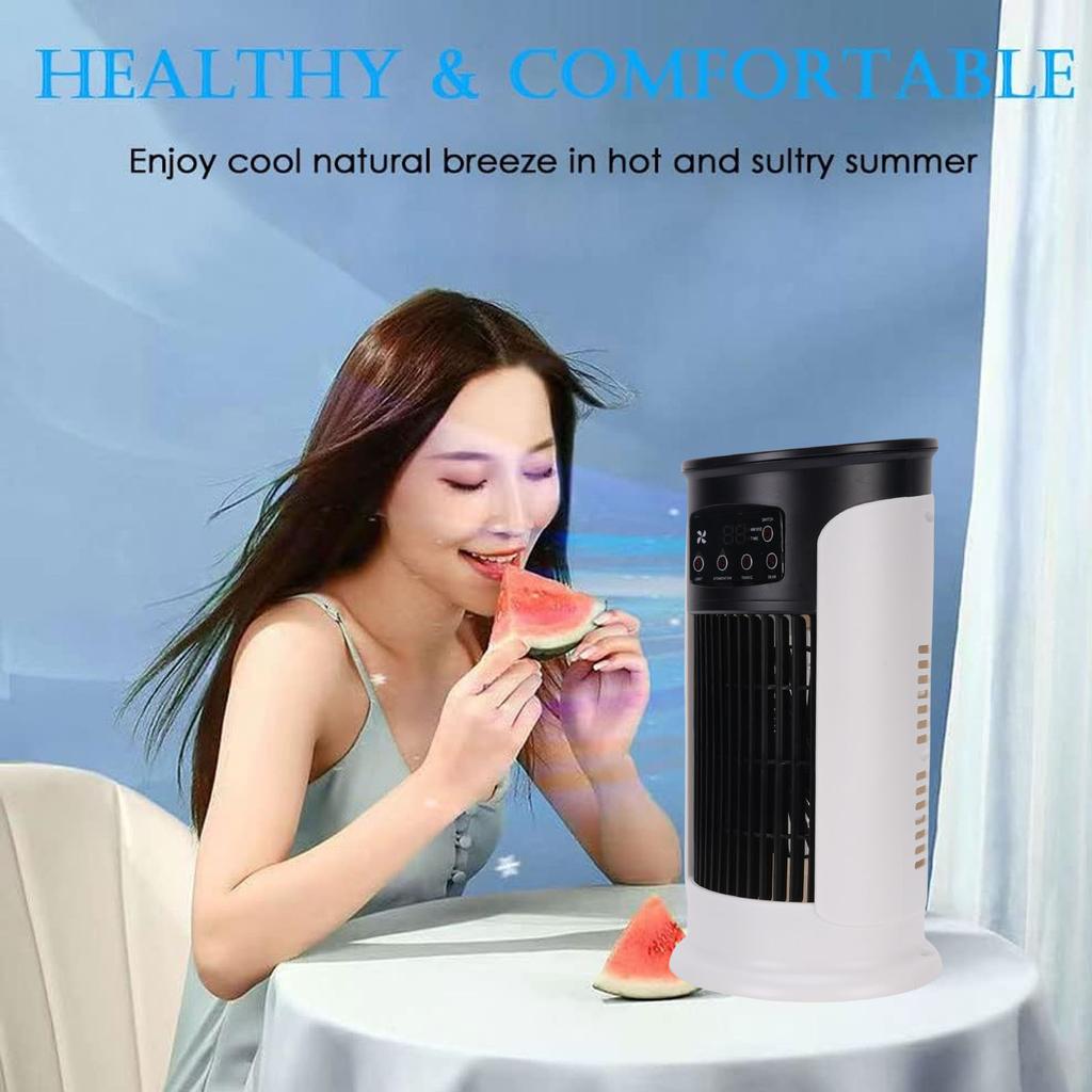 Portable Air Conditioner Fan 300ml Water Tank USB Quiet 3 In 1 Evaporative Air Cooler with Timing for Desk Home