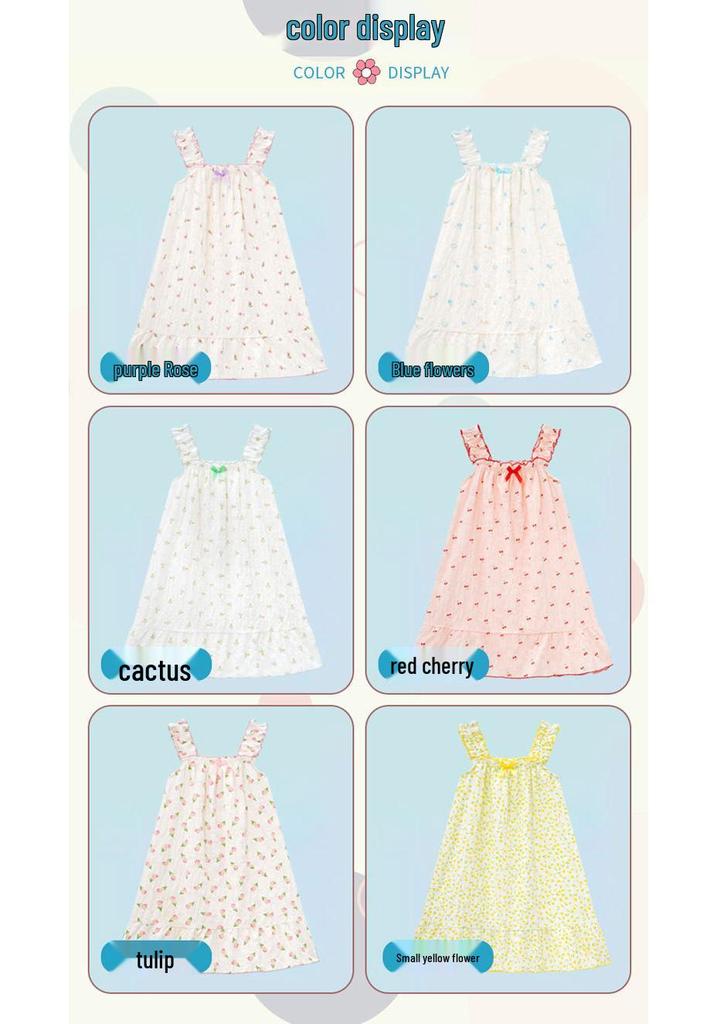 Girls' Stylish Summer Strappy Beach Dress: Casual Holiday Skirt