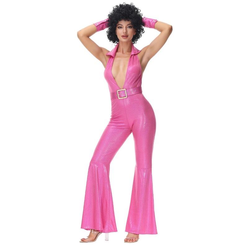 Halloween 70 Retro Disco Hippie Hip-hop Rocker, Stage Performance Costume