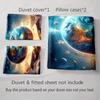 Glowing earth design. Bedding Duvet cover sets Duvet covers Pillowcases gifts (1 * Duvet Cover 2 * Pillowcases, without duvet insert)