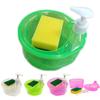 Zeepdispenser en Schrobberhouder Multifunctionele Afwascontainer 1000ml Handmatig Spoelbak Afwassen Zeepdispenser