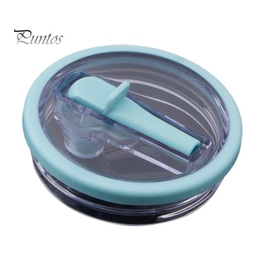 40oz Tumbler Flip Straw Lid Replacement Leak-Proof Splash Resistant Cover for Cup BPA-Free Reusable Glass Lid with Folding Straw