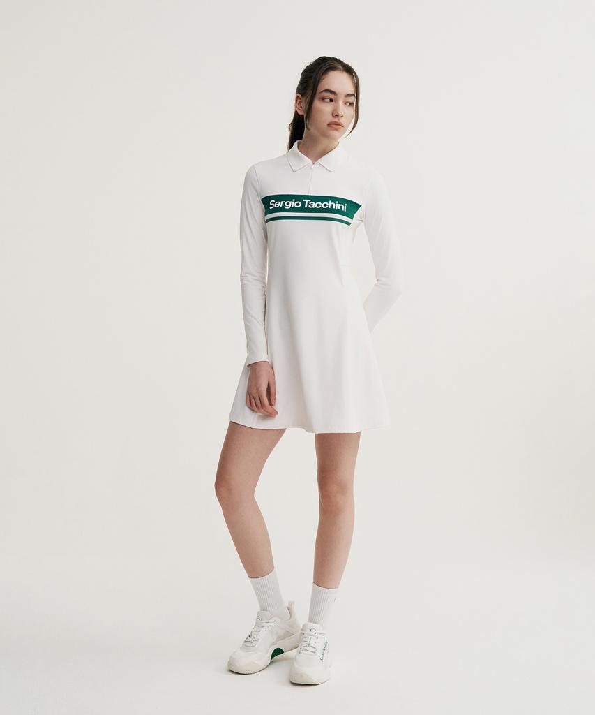 SERGIO TACCHINI W. Goat Damarindo Fit-And-Flare Dress (White)