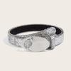 Modern Women Jeans Belt Round Buckle Punk Belt Impressive Style for Beach
