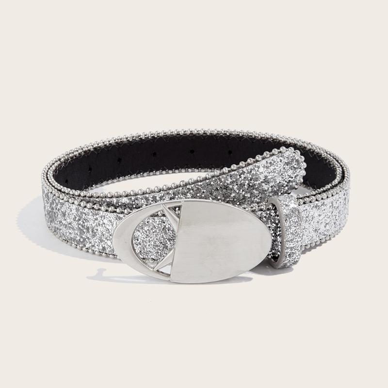 Modern Women Jeans Belt Round Buckle Punk Belt Impressive Style for Beach