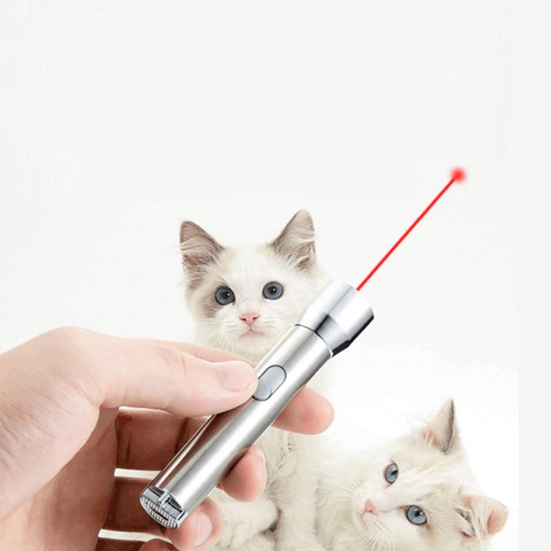 hot! Portable Mini Led Flashlight Torch 0.5w 200mah Usb Rechargeable Infrared Projection Light Funny Cat