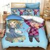 New 3D Print Anime Yuru Camp Bedding Set Duvet Covers Pillowcases Comforter Bedding Sets Bedclothes Bed Home Textiles963
